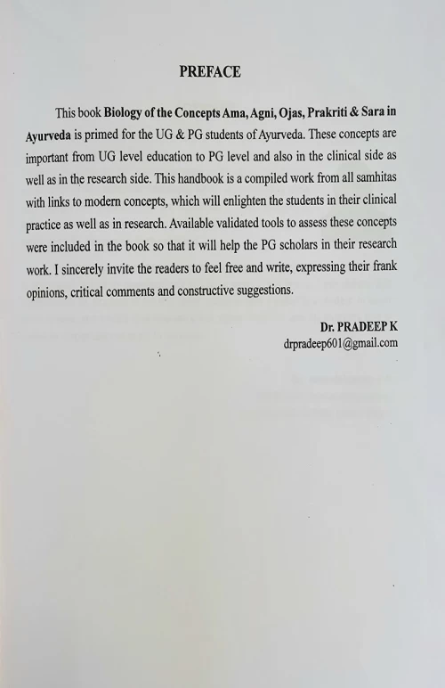 Biology of Ama Agni Ojas Prakriti & Sara